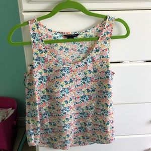 French connection floral tank